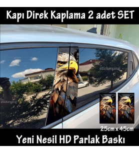 kartal folyo - 2kapı için 2adet sticker kaplama - tuning modifiye