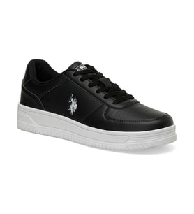 U.S.POLO ASSN ROBERT 4FX SİYAH BEYAZ COMFORT CASUAL SPOR AYAKKABISI