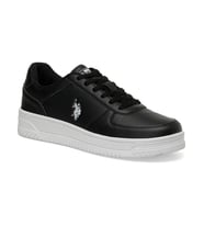 U.S.POLO ASSN ROBERT 4FX SİYAH BEYAZ COMFORT CASUAL SPOR AYAKKABISI (Siyah - Beyaz)