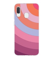 Samsung Galaxy A20e   Kapak Renk Cümbüşü Tasarımlı Şeffaf Silikon Kılıf