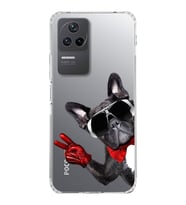 PrintiFy Xiaomi Poco F4 ile Uyumlu 1mm Slim Fit Köpek 2 050e Baskılı Şeffaf  Kılıf