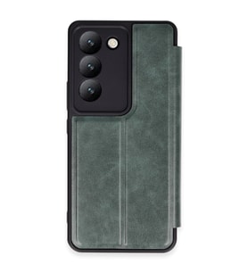 Vivo V30 Lite 4g Kılıf Flip Cover - Koyu Yeşil