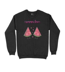 Yaz Aşkı Siyah Sweatshirt
