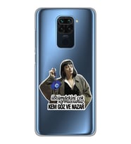 Xiaomi Redmi NOTE 9 Uyumlu Kem Göz ve Nazar Tasarımlı Şeffaf Telefon Kılıfı