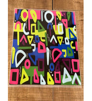 GEOMETRİK ÜTÜ İLE YAPIŞAN TASARIM TRANSFER BASKI KESİLEBİLİR BASKI 24X24 CM