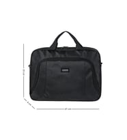 GALB Leather Siyah 17 17.2 Inc Astarli Kopuk Korumali Valiz Kilifli Evrak ve Laptop Cantasi