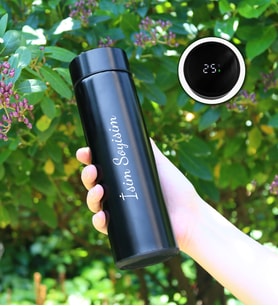 Kişiye Özel 500 ML Dereceli Termos (Siyah)