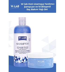 W-Lab Kozmetik Şampuan Ve Saç Bakım Yağı Set