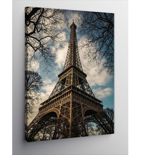 Kanvas Tablo Eiffel Kulesi Ve Ağaçlar
