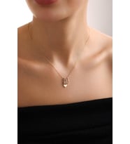 14 Ayar Altın Anne-Bebek Tasarım Kolye