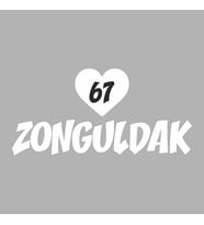 Kalpli 67 Zonguldak Araba Sticker siyah 20x15 CM (Beyaz)