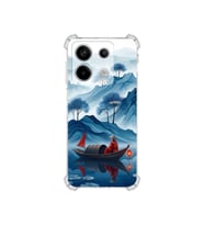 PrintiFy Xiaomi Redmi Note13pro5g ile Uyumlu Simya Serisi Sonsuz Akış Tasarımlı Uv Baskılı Köşe Korumalı Antişok Kılıf
