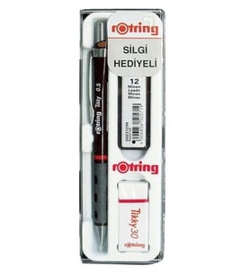Rotring Tikky Versatil Kalem Min Silgi 3 lü Set 0,5 Mm Bordo - Orjinal