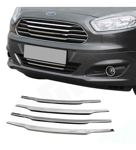 FORD TOURNEO COURİER UYUMLU ÖN PANJUR 4 GENİŞ MODEL PARÇA 2014-2017 PASLANMAZ KROM