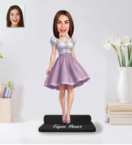 Kişiye Öze Kadın Model Ahşap Biblo-47