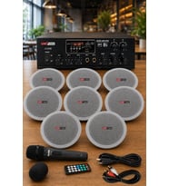 Lastvoice Medium-4 Tavan Hoparlör ve Anfi Ses Sistemi Paketi