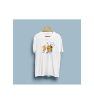 Oversize Aşçı Görseli Baskılı Unisex T-shirt (Beyaz)