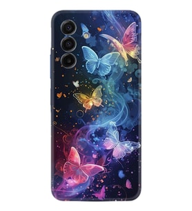 Samsung Galaxy A17 Kılıf Boutique Baskılı Resimli Neon Kelebekler Pcode -092