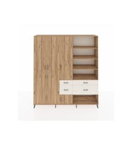 Hyperion Dolap 14 Raflı 4 Çekmeceli 4 Kapaklı 220x44x243 Çam-Çam/Aytaşı