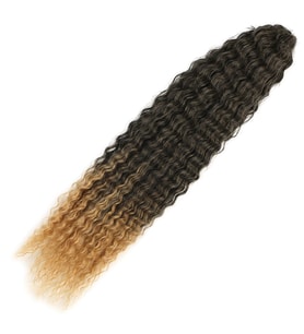 Brazilian Afro Dalgası / Siyah / Karamel Ombreli