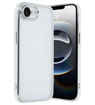 iPhone 16E Kılıf Razer Lensli Silikon - Gümüş