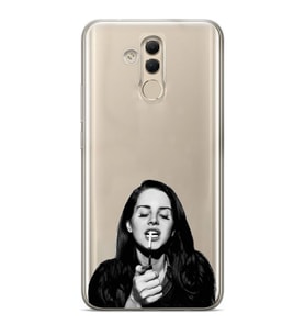 Huawei Mate 20 Lite Uyumlu Lana Del Rey Desenli Şeffaf Telefon Kılıfı