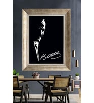 Gümüş Çerçeveli Atatürk Tablo za455