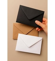 Minik Zarf Seti, 7x9 Cm 15 Adet (KRAFT-KREM-SİYAH)
