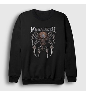 Presmono Unisex Siyah Rust Megadeth Sweatshirt 65963tt
