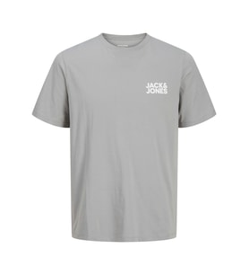 JACK JONES Yazılı Erkek Bisiklet Yaka Tişört 12151955 (Gri)