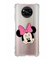 Xiaomi Poco X3 Köşe Korumalı Antişok Kapak Minnie Mouse Tasarımlı Şeffaf  Kılıf