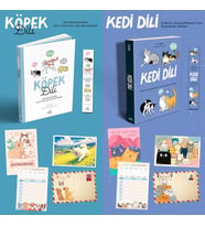 Kedi Dili ve Köpek Dili - Kartpostal - Ayraç - Aşı Takip Kartı - İkili Set - Lili Chin