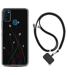 Samsung M21 M22 M23 M30 M31S M32 Kılıf Boyun Askılı Silikon Line Planet 1736