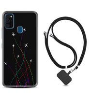 Samsung M21 M22 M23 M30 M31S M32 Kılıf Boyun Askılı Silikon Line Planet 1736