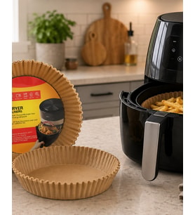 100 Lü Airfryer Kağıdı Yağ Geçirmez Yapışmaz Pişirme Kağıdı
