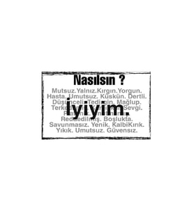 Nasılsın ? İyiyim. Ahşap Poster