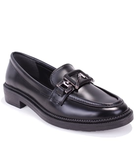 Dagoster DZA07-863701 Siyah Günlük Loafer  Kadın Ayakkabı