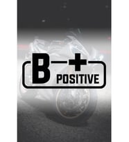 B+ Pozitif Kan Grubu Sticker Sİyah Renk 14CM