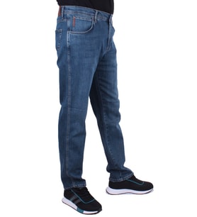 Twister Vegas 132-310 Mavi Yüksek Bel Rahat Paça Erkek Jeans Pantolon