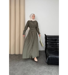 Valeno Model Coupra Model Kumaş Kemer Detaylı Elbise