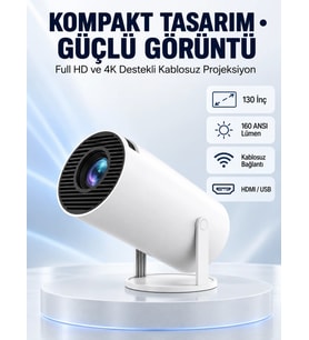 160 ANSI Lümen Parlaklığa Sahip Geniş Ekran Projeksiyon