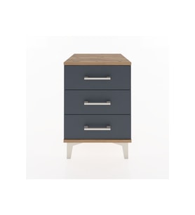 Hyperion Komodin 3 Çekmeceli 44x44x64 Çam-Antrasit