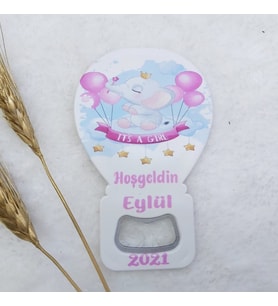 Hayaller Dükkanı 30 Adet Fil Baskılı Balon Açacak Magnet 11x7 Cm Uv  Bebek Magnetleri Bebek Şekeri