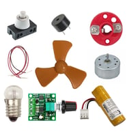 Hız, Parlaklık ve Ses Şiddeti Ayarlı Motor Lamba Buzzer Öğrenci Deney Seti