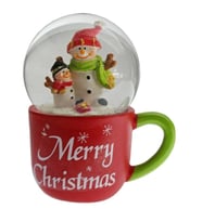 Kar Tane Küre Kardan Adam Noel Fincan Merry Christmas 1 Adet