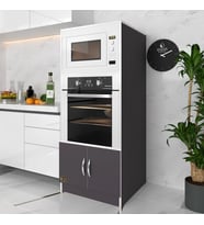 Kenzlife ankastre fırın dolabı ahsen gri mutfak banyo kiler ofis kitaplık