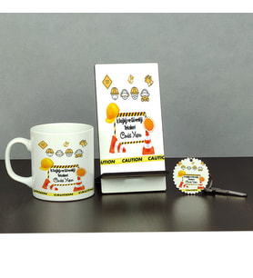 İş Sağlığı ve Güvenliği Teknikeri Üçlü Set (Kupa + Telefon Standı + Anahtarlık)
