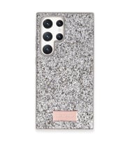 Onegif Samsung Galaxy S23 Ultra Bright Simli Kapak - Gümüş