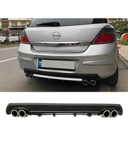 Opel Astra H Siyah Difüzör Çiftli Yuvarlak Egzoz Görünümlü D Tip Difizör 2004 - 2009