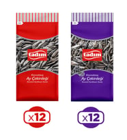 Tadım Ayçekirdeği 180 gr Kavrulmuş Siyah ve Bol Tuzlu 24 lu Karma Paket
